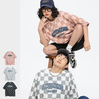 Áo phông áo thun T-shirt unisex nam nữ tay lỡ dáng rộng oversize kẻ caro