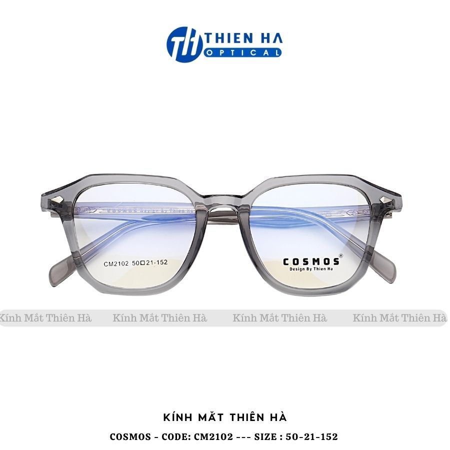 Gọng kính tròn nam nữ Thiên Hà Optical gọng kính nhựa  Acetate cốt thép ôm mặt phù hợp độ cận cao COSMOS CM2102