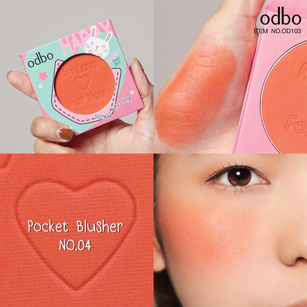 (Auth Thái)  Phấn Má Hồng Odbo Pocket Blusher OD103