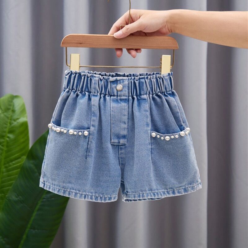 Quần Short Jean Cho Bé Gái Từ 3-12 Tuổi