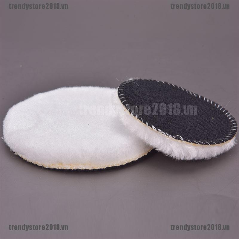 Bộ 5 Miếng Đệm Len Mềm Đánh Bóng Xe Hơi Màu Trắng