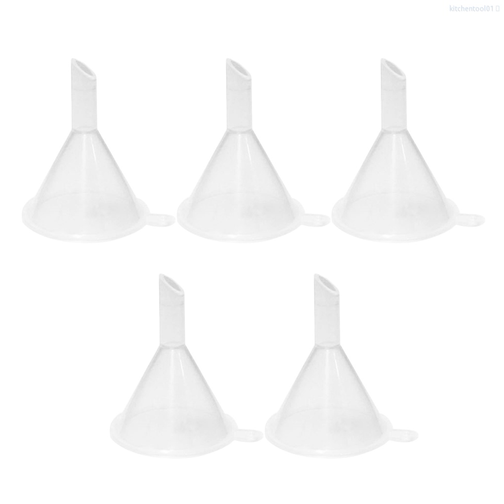 5 phễu nhựa rộng miệng chiết rót chất lỏng cho nhà bếp phòng thí nghiệm