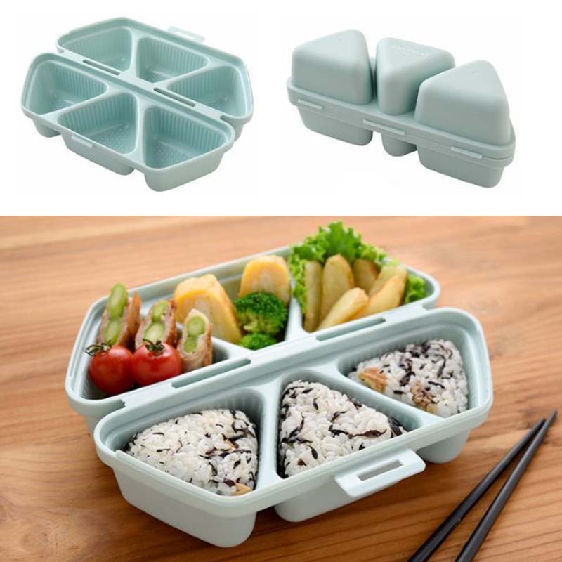 Khuôn Làm Cơm Nắm Onigiri Hình Tam Giác 6 Trong 1