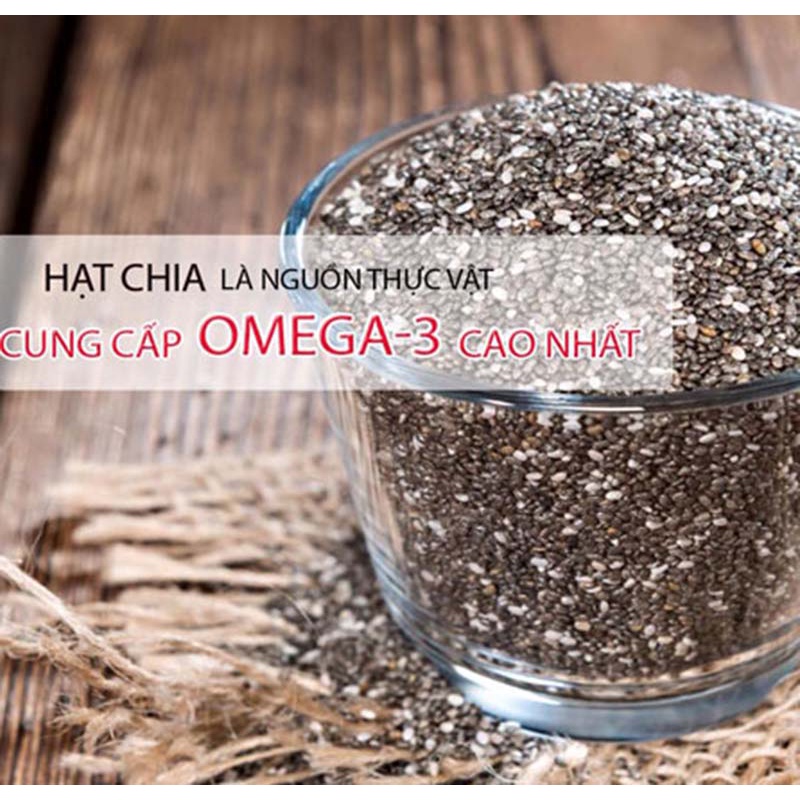 Hạt Chia  Úc Tím- nhập khẩu- Organic Chia Seeds [Bịch 1kg] - LÀM CHÈ DƯỠNG NHAN