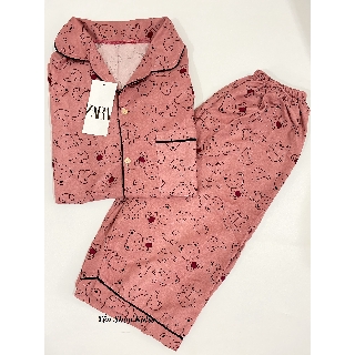 Bộ pijama lửng cho nữ chất kate thái
