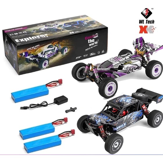 Wltoys 124019 Xe đua địa hình điều khiển từ xa tốc độ cao 60km/h Mô hình đồ chơi xe ô tô XK 124018 drift