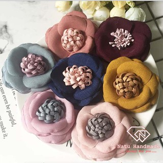 [FREE SHIP] - Nguyên liệu làm hoa cài áo - Cánh hoa cắt sẵn - Cánh vải vát - gói 20 chiếc