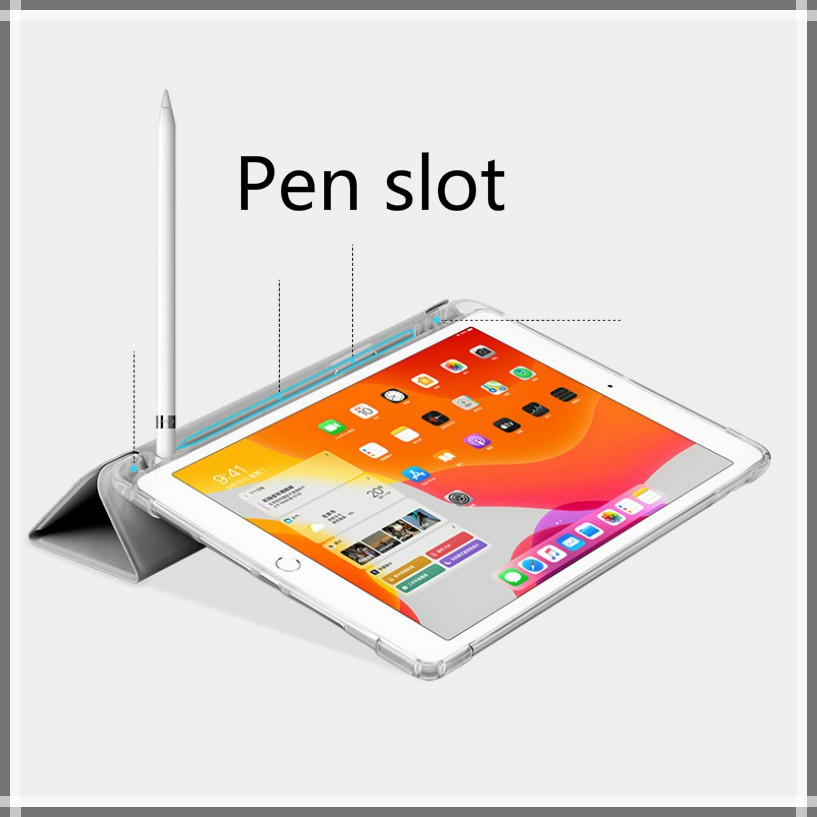 ⭐️Send Diy stickers⭐️【With pen slot】[DIY] Bao da iPad sticker màu pastel có khay giữ bút. Cover cho iPad 2017 2018 Gen 7 8 2020 Mini Air 4 3 Pro 11 12.9