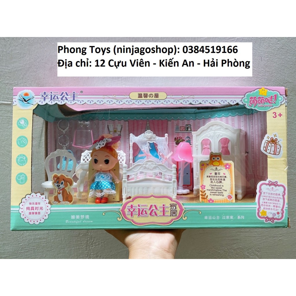 Bộ đồ chơi búp bê Phòng ngủ và phòng tắm cho bé (khách chat chọn mẫu)