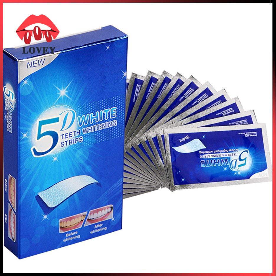 [Hàng mới về] Set 7 cặp miếng dán gel làm trăng răng 5d