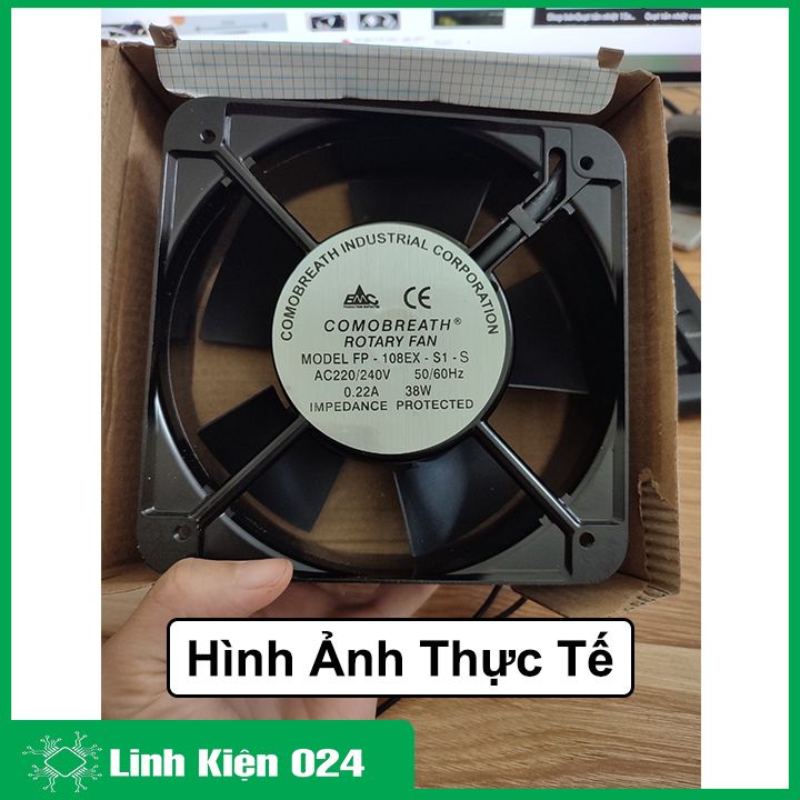 Quạt tản nhiệt 15x15x5.1cm điện áp 220VAC làm mát, tản nhiệt máy