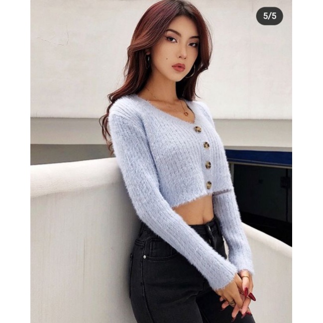 Áo Cardigan lông xù