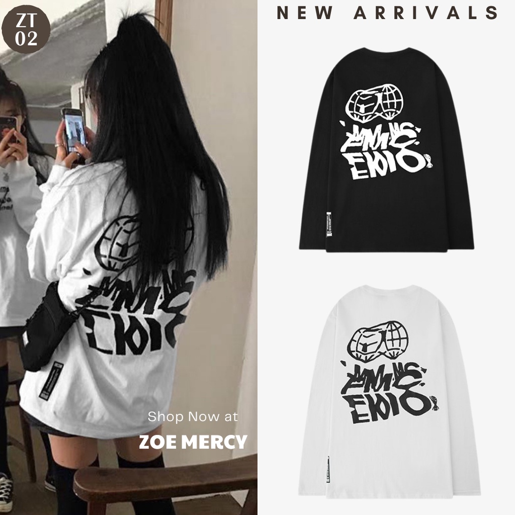 [SẴN]- Áo thun in hình dài tay Unisex phong cách Ulzzang (ZT02)