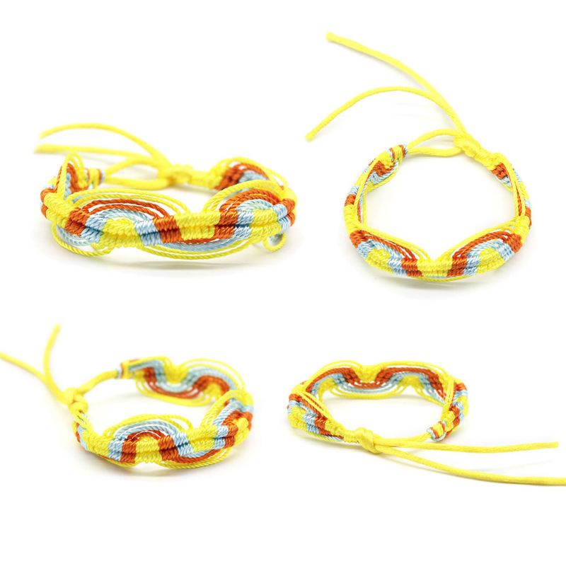 Set 10 Vòng Tay Bện Sợi Thủ Công Nhiều Màu Sắc Tùy Chỉnh Tiện Dụng