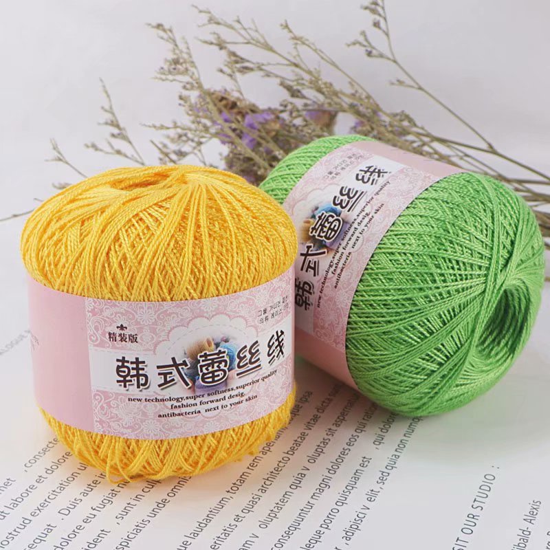 Cuộn Len Sợi Cotton Mỏng Giữ Ấm 50g 08# Cuộn Len Đan Sợi 0.8MM Cao Cấp