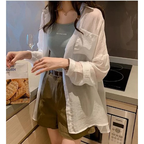 ÁO SƠ MI MÀU XANH MINT KHOAC NGOAI CÁ TÍNH | BigBuy360 - bigbuy360.vn