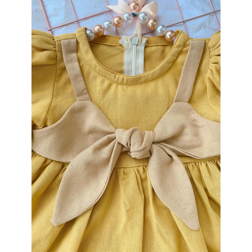 Đầm đi học cho bé 8-32kg chất Linen 🍥𝑭𝑹𝑬𝑬𝑺𝑯𝑰𝑷 𝑴𝑨𝑿🍥 NHƯ Ý HOUSE'S-váy thiết kế chất linen bột