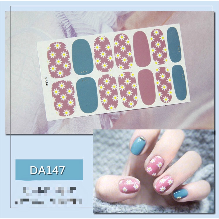 14 nhãn dán trang trí móng tay chống thấm nước phong cách Hàn Quốc