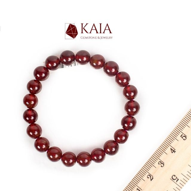 KAIA - Vòng tay phong  thủy  Garnet 8 li  - Ngọc Hồng Lựu  biểu tượng của tình yêu - VCHGA0001