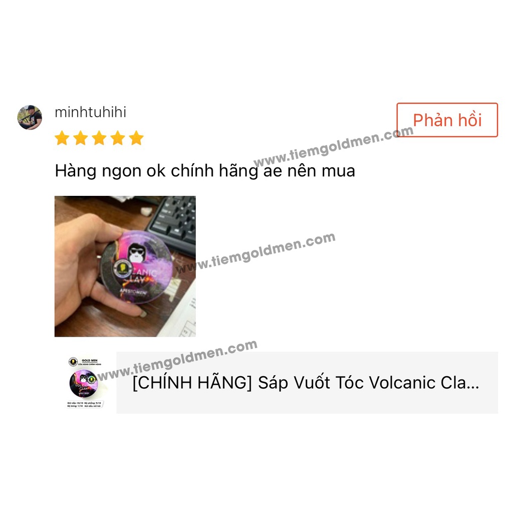 [CHÍNH HÃNG] Sáp Vuốt Tóc Volcanic Clay Bản Mới Nhất Check SMS