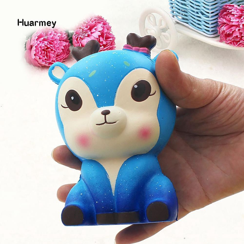 ★Hu Squishy Slow Rising Galaxy Deer Animal Kids Adults Squeeze Toys Stress Reliever shopee. vn|mochi04