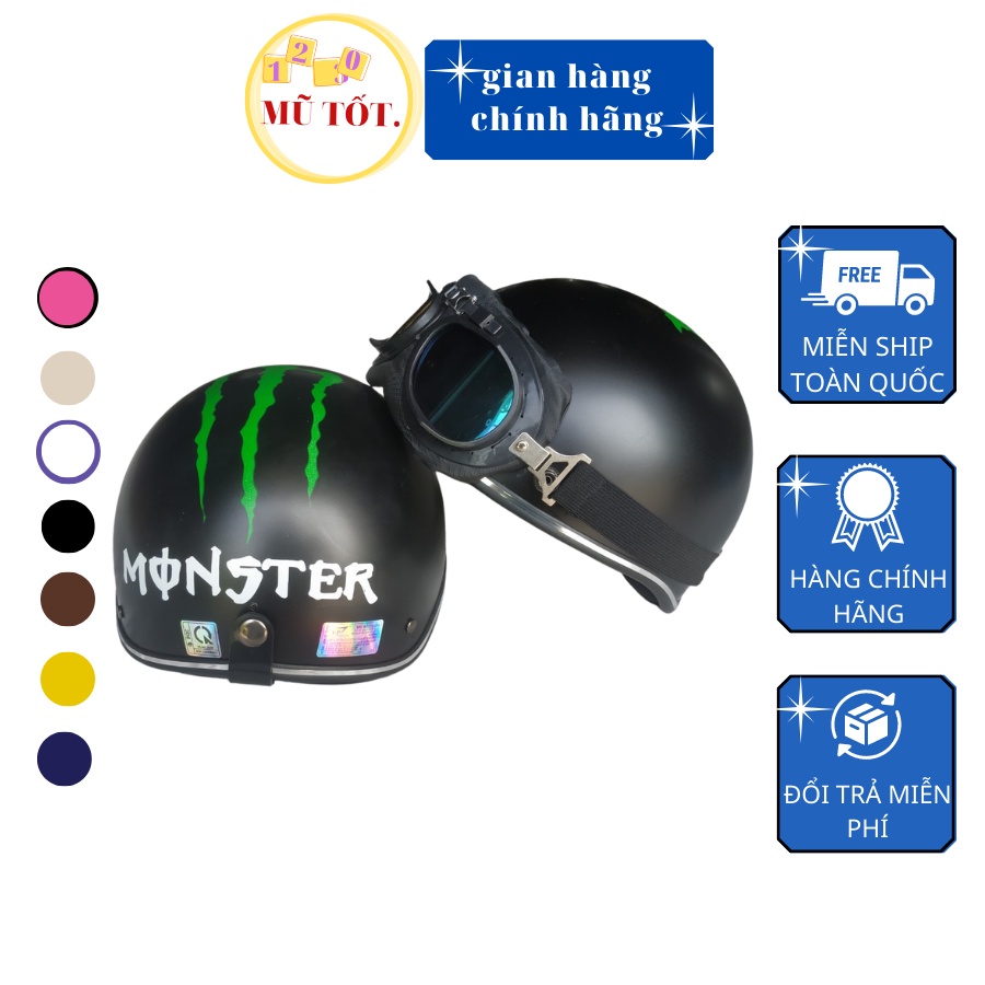 Mũ bảo hiểm cute, phượt 1/2 kính