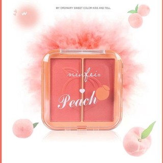 PHẤN MÁ HỒNG 2 Ô MÀU ĐÀO PEACH 🍑