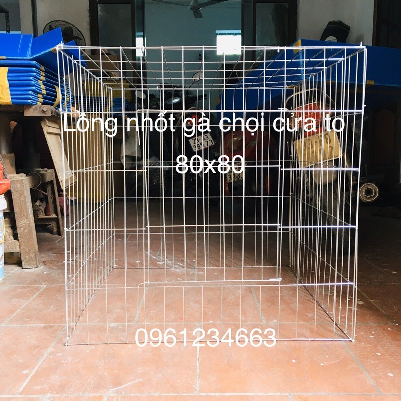 Lồng gà ghép ( bu úp gà) gà chọi , gà tre 80x80x80 không kèm khay tôn