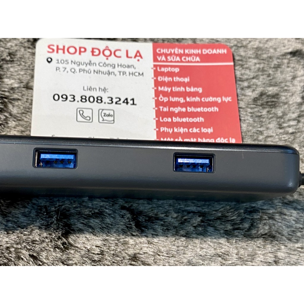 Bộ chuyển đổi Anker USB-C 7-in-1 USB-C PD Ethernet Hub A8352