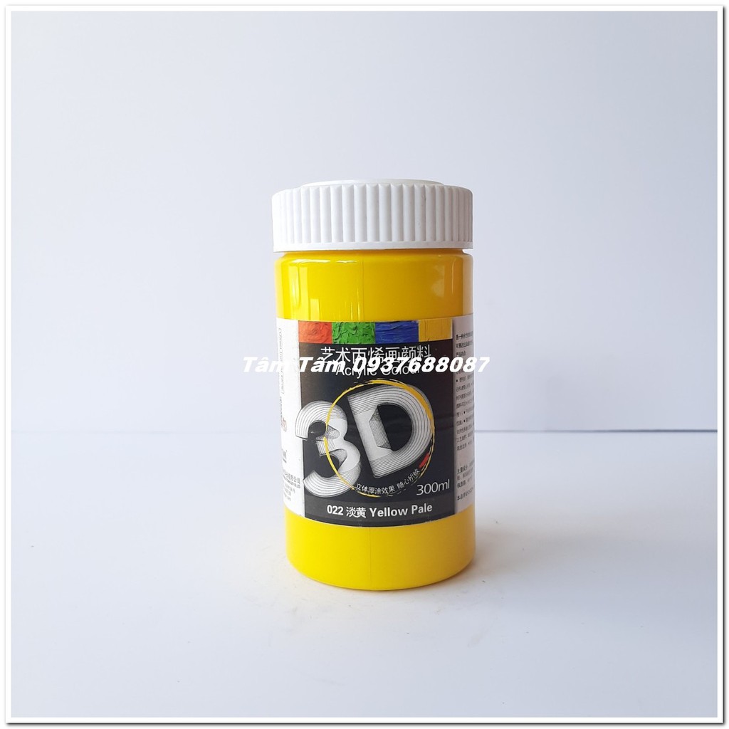 [ TÂM TÂM ]-Màu Acrylic 3D, Màu Acrylic 300ml Hãng Chinjoo-
