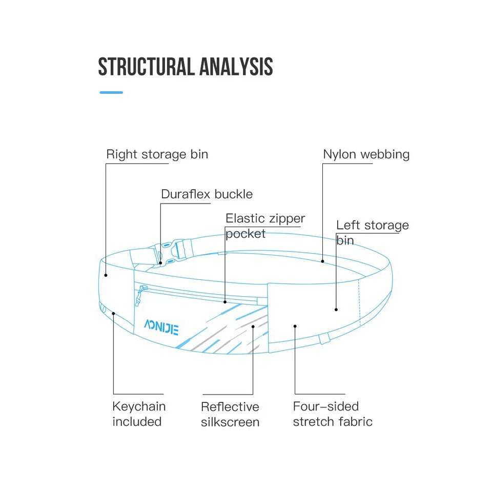Đai Đeo Bụng Chạy Bộ AONIJIE W8105
