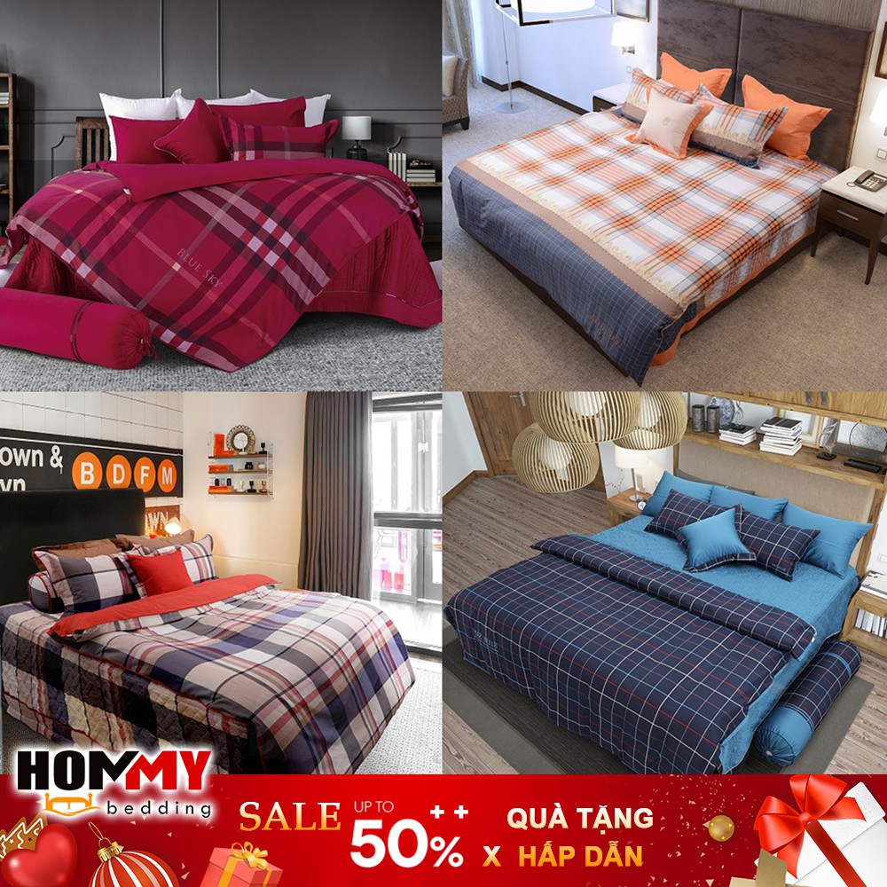 🍁 Bộ Ga Chun Chần 🍁 Hanvico Blue Sky DL138, DL136, DLQ163 chất liệu vải cotton cao cấp