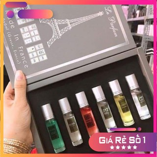 Hộp 6 chai nước hoa mẫu thử dạng lăn - set nước hoa mini - cực thơm