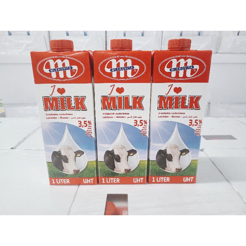 [ Thùng 12 Hộp ] Sữa Tươi Nguyên Kem Mlekovita 1L - Sữa Tươi Nhập Khẩu