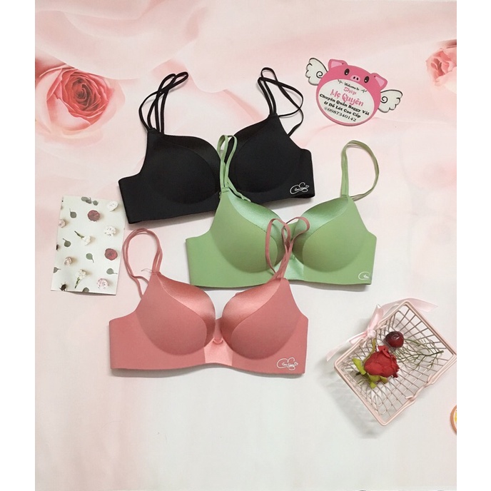 Áo lót su gấm phối lụa siêu chảnh- mút vừa 2cm không gọng cho nàng thoải mái cả ngày