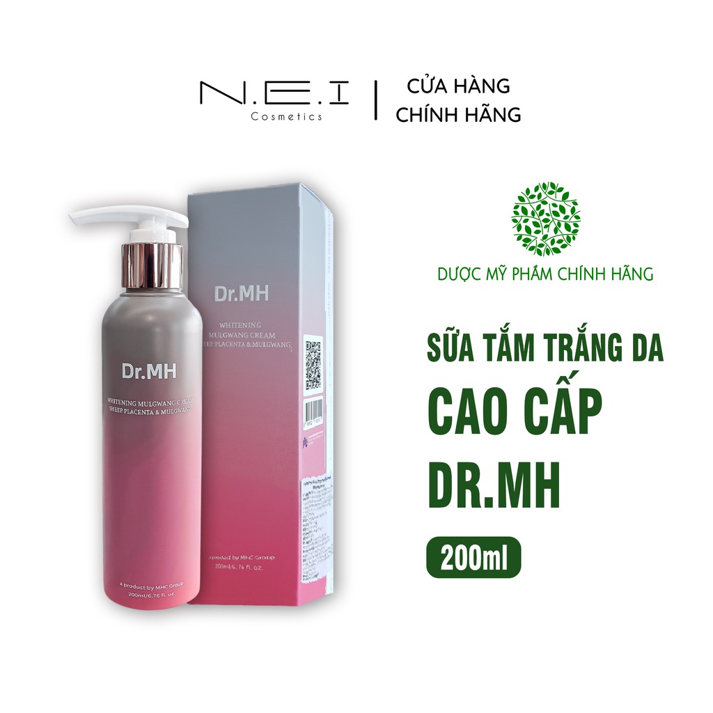 Sữa tắm trắng da, tắm trắng toàn thân DR.MH Placenta & Mulgwang Whitening Body - 200ml - hàng chính hãng