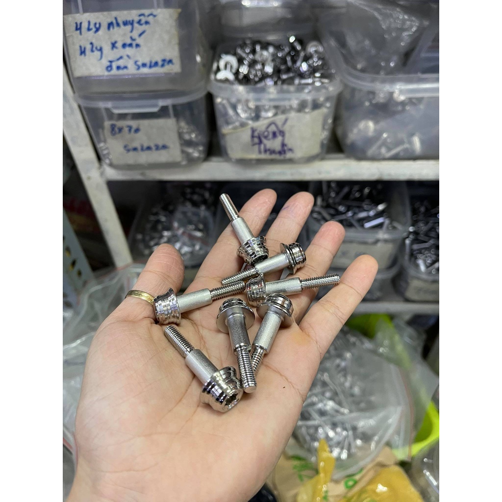Ốc tay thắng zin luôn tán 6li salaya inox 304 dành cho xe số