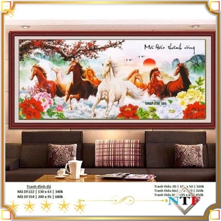 Tranh thêu chữ thập mã đáo thành công 3D