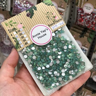 [ Mix size ] Đá nail thạch opal đính móng màu xanh lá siêu xinh
