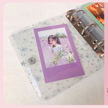 MINI BINDER lấp lánh có hologram/ nhũ / hạt trang trí lưu trữ, bảo vệ card/ ảnh