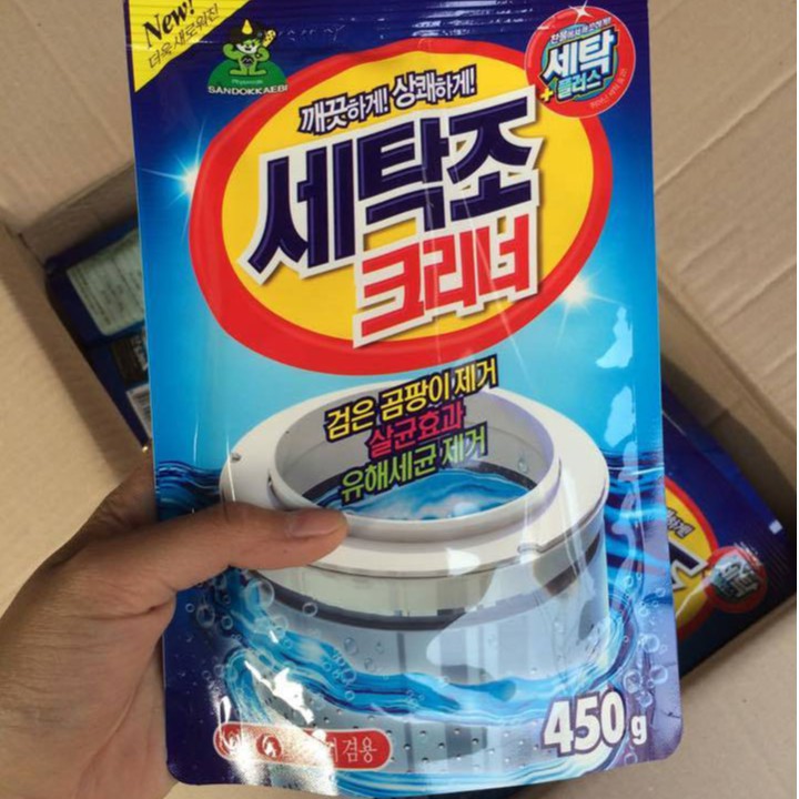Bột tẩy rửa lồng máy giặt gói 450g - hàng nhập khẩu từ Korea - hãng Sandokkeabi phân phối