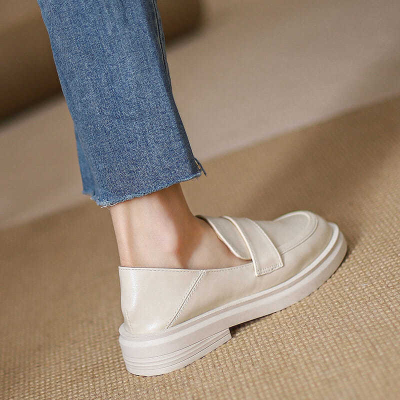 Giày Lười Nữ Da Thật Phong Cách Anh Quốc 2021 | BigBuy360 - bigbuy360.vn