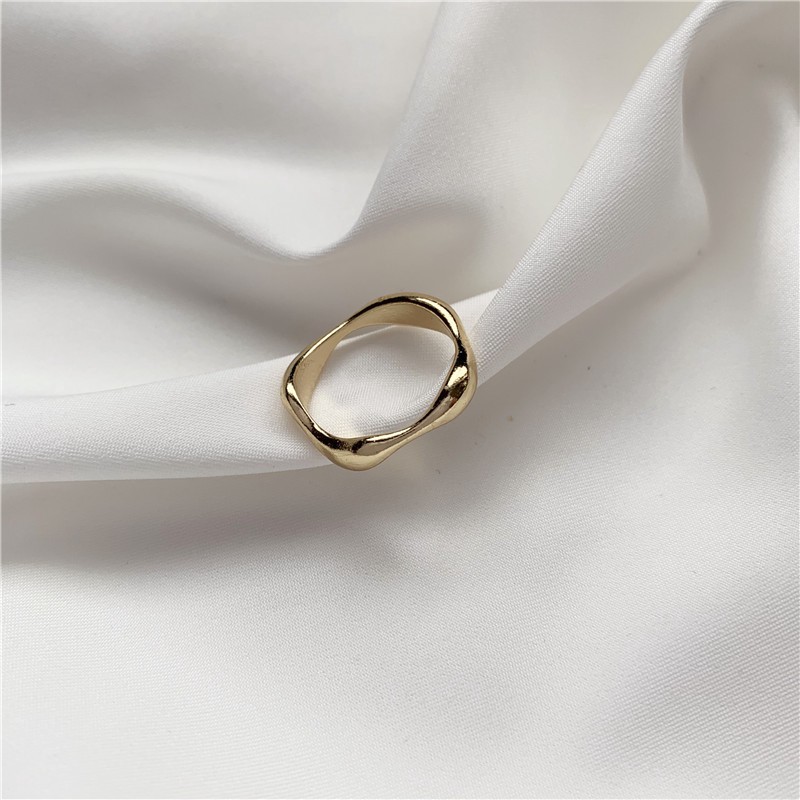 Nhẫn gợn sóng retro thời trang hàn quốc B0011