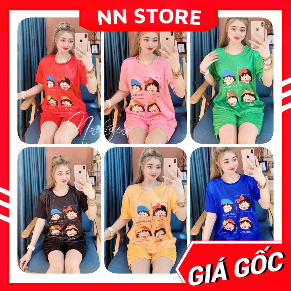 Đồ bộ nữ mặc nhà chất thun mềm mịn mát in hình bò sữa in hình hoạt hình dễ thương BTT thun đùi tổng hợp