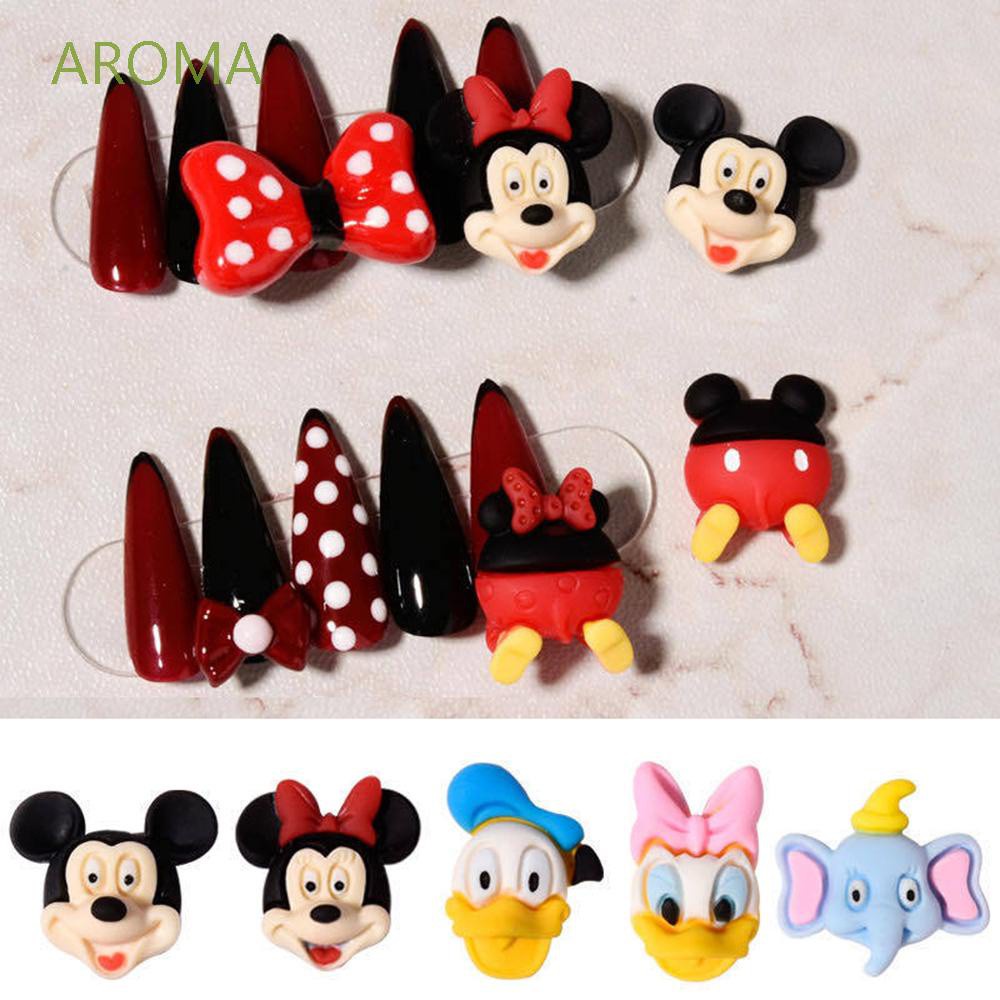 [Hàng mới về] Phụ kiện đính móng trang trí hình nhân vật hoạt hình 3d dễ thương