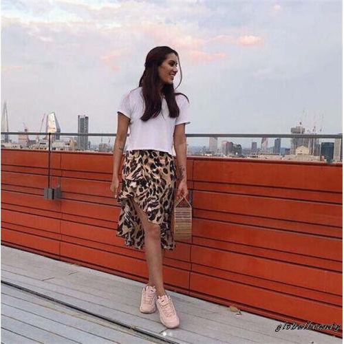 Chân váy xòe họa tiết da báo gợi cảm cho nữ