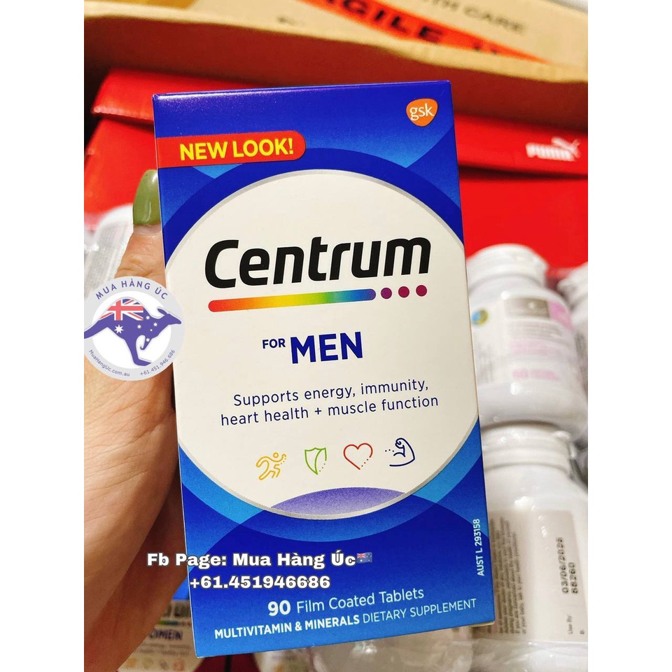 Bổ sung vitamin tổng hợp loại dành riêng cho nam và nữ từ 18-50 tuổi CENTRUM