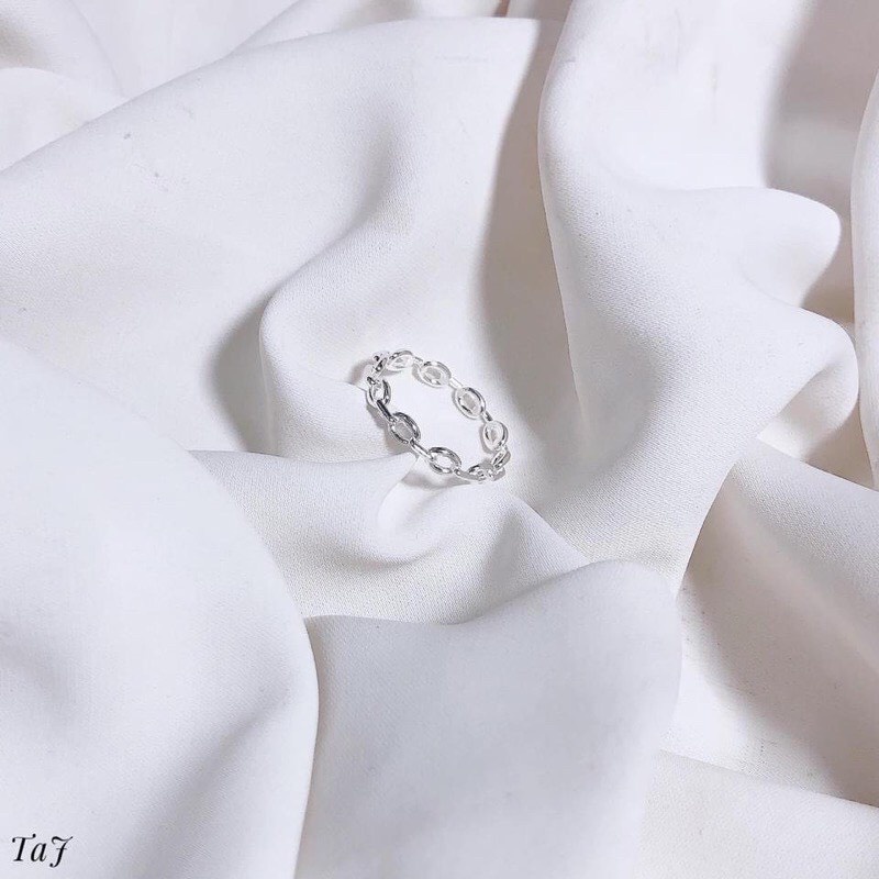 Nhẫn nữ bạc thật họng xích trẻ trung cá tính - Kho sỉ bạc Nhất Linh