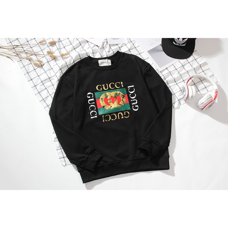 Áo Hoodie Dài Tay In Chữ Gucci Thời Trang Nam Nữ