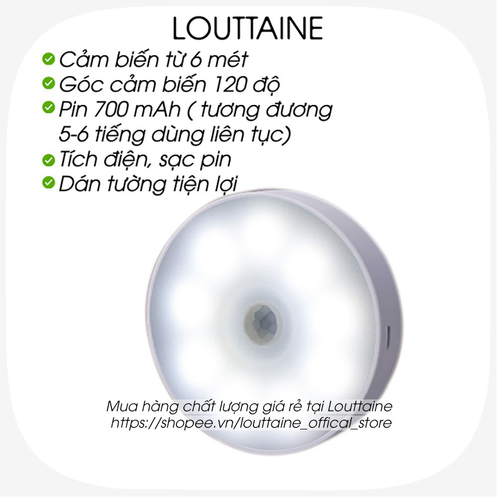 Đèn ngủ cảm ứng chuyển động sạc pin tích điện dán tường nam châm tiện lợi,đèn led cảm ứng chuyển động thông minh cao cấp